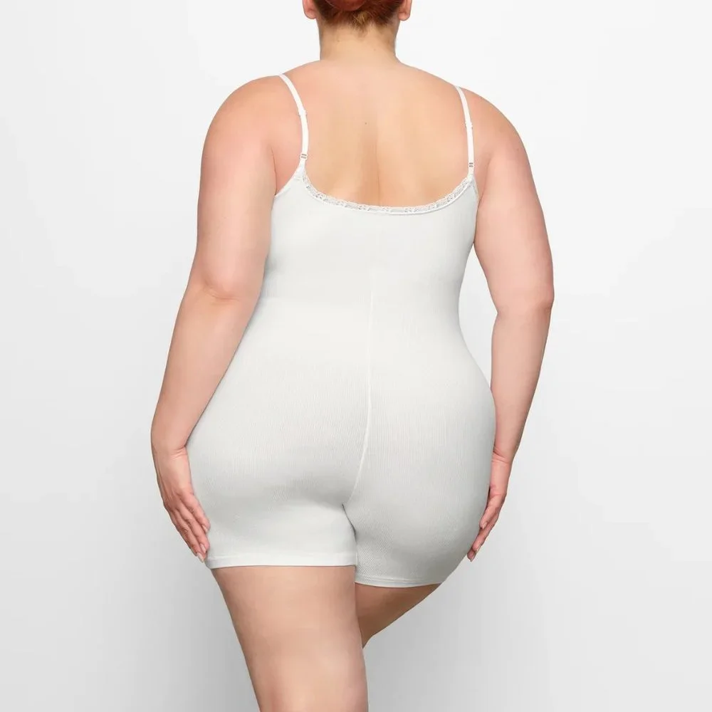 NWT Skims Soft Lounge Lace Onesie - Marble - Picture 4 of 4